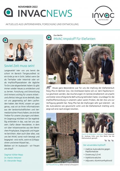 Zoo Berlin: INVAC-Impstoff für Elefanten